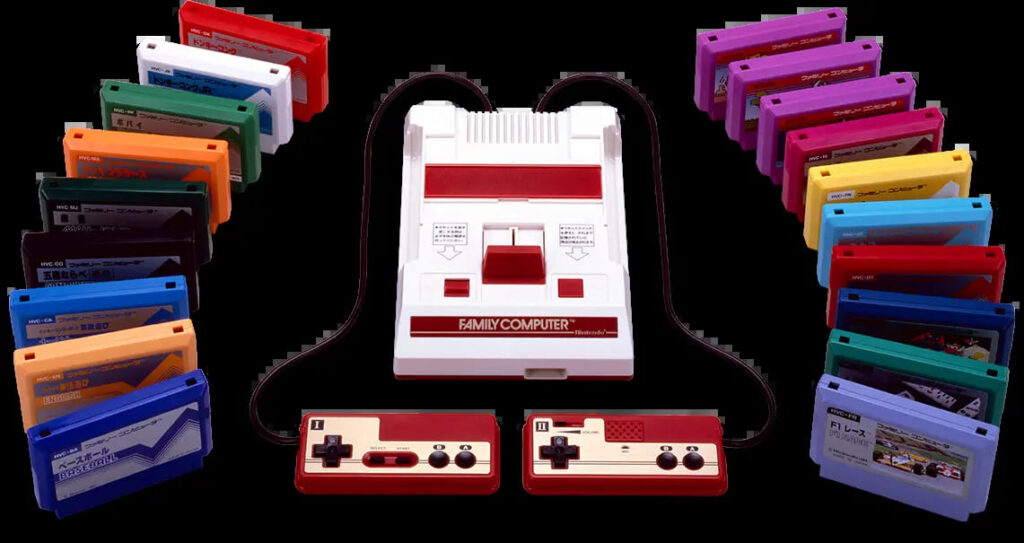 任天堂公式サイトのファミコンとソフト画像