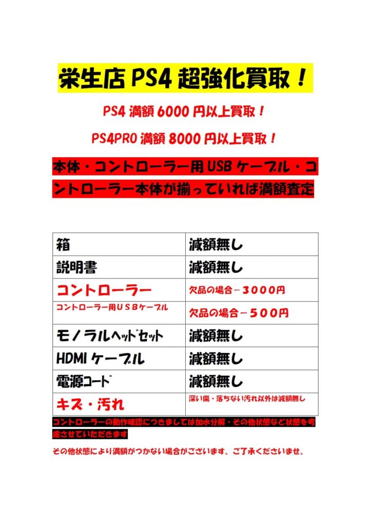 ブックオフPS4キャンペーン