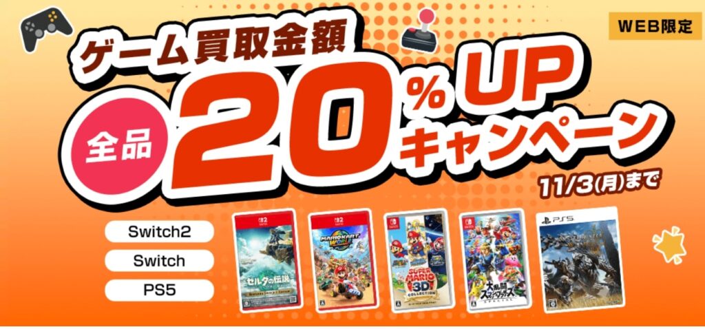 ゲオゲーム買取キャンペーンの画像
