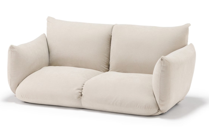 リクライニング フロアソファ 2シーター ベージュの画像