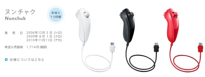 Wiiヌンチャクの画像