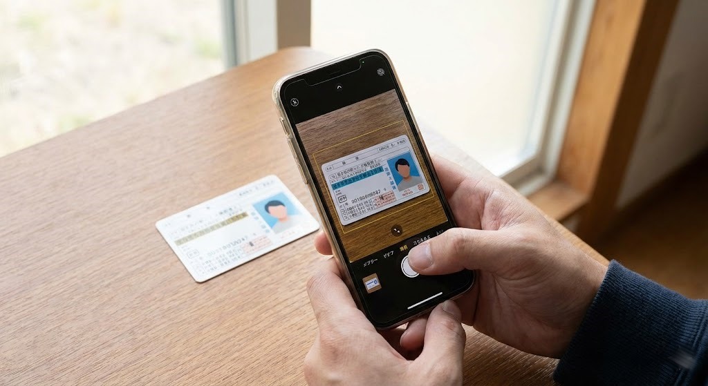 スマホで免許証を撮影