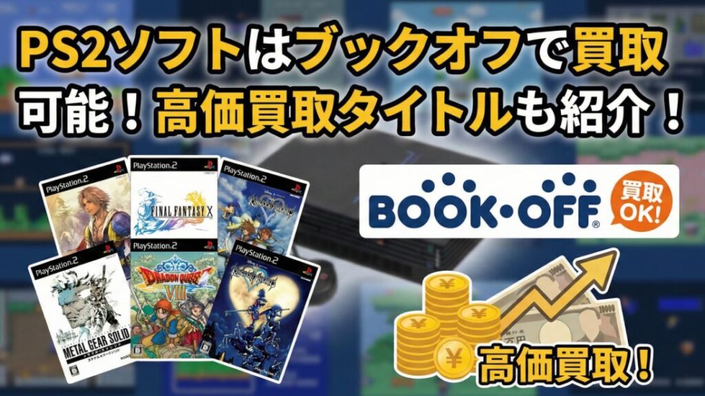 PS2ソフトはブックオフで買取可能！高価買取タイトルも紹介！
