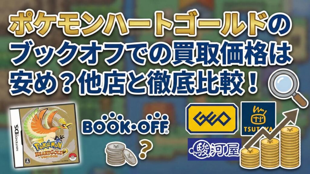 ポケモンハートゴールドのブックオフでの買取価格は安め？他店と徹底比較！