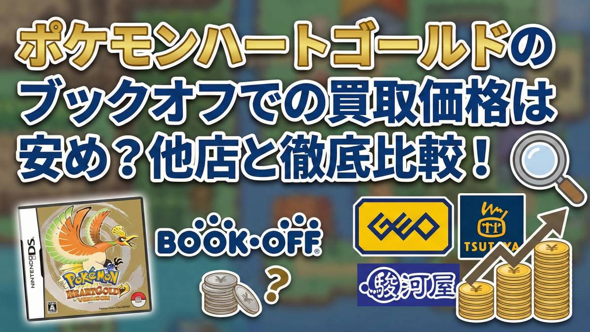 ポケモンハートゴールドのブックオフでの買取価格は安め?他店と徹底比較!